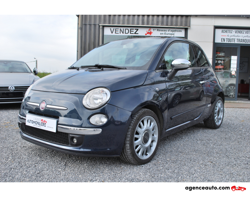 Achat voiture occasion, Auto occasion pas cher | Agence Auto Fiat 500 1.2i Lounge **Toit Pano**Clim**Jantes Alu** Gris Année 2009 Manuelle Essence